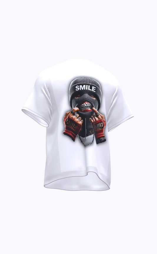 polera smile urban blanca